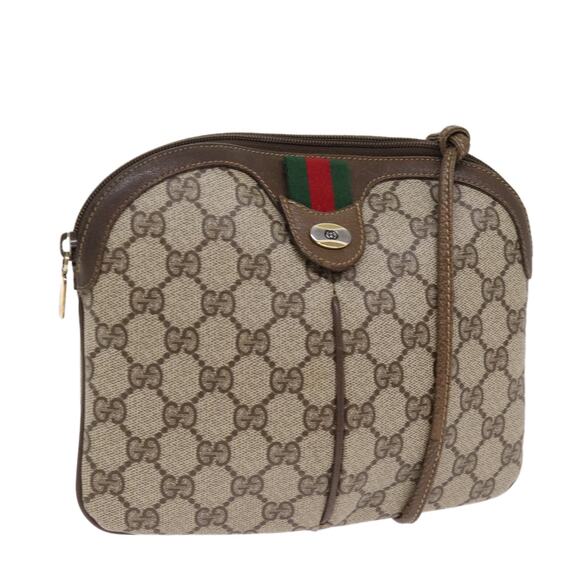 GUCCI GG Supreme Web Sherry Line Shoulder Bag Pvc Beige 904 02 047 - Picture 1 of 16